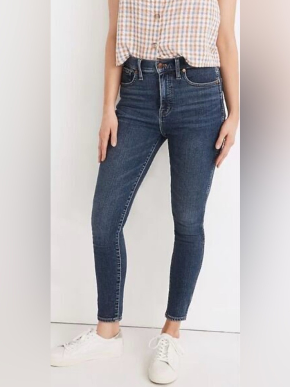 Madewell Curvy High-Rise Skinny jeans in Wendover Wash size 32T tall